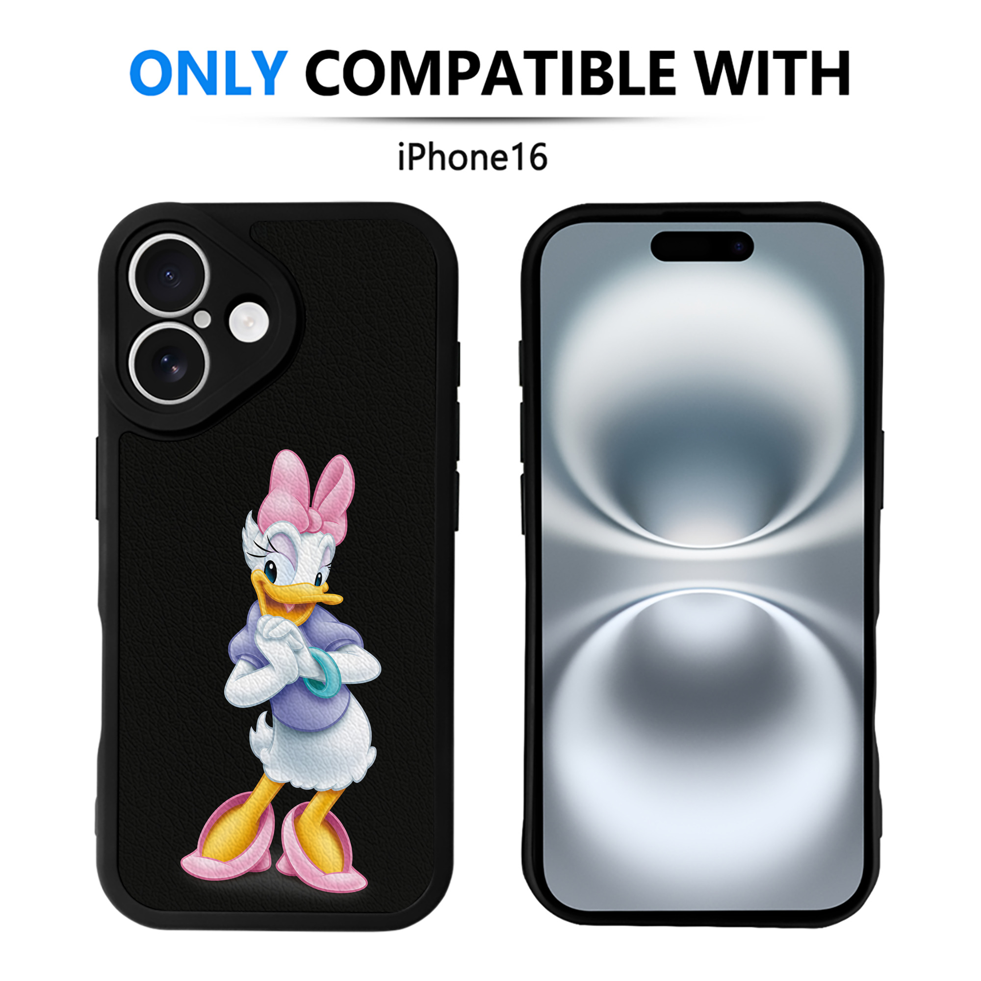 （画像用） ミッキーマウス Mickey Mouse 【iPhone 16シリーズ対応】シリコンスマホケース（レザー調） 材質：シリコン